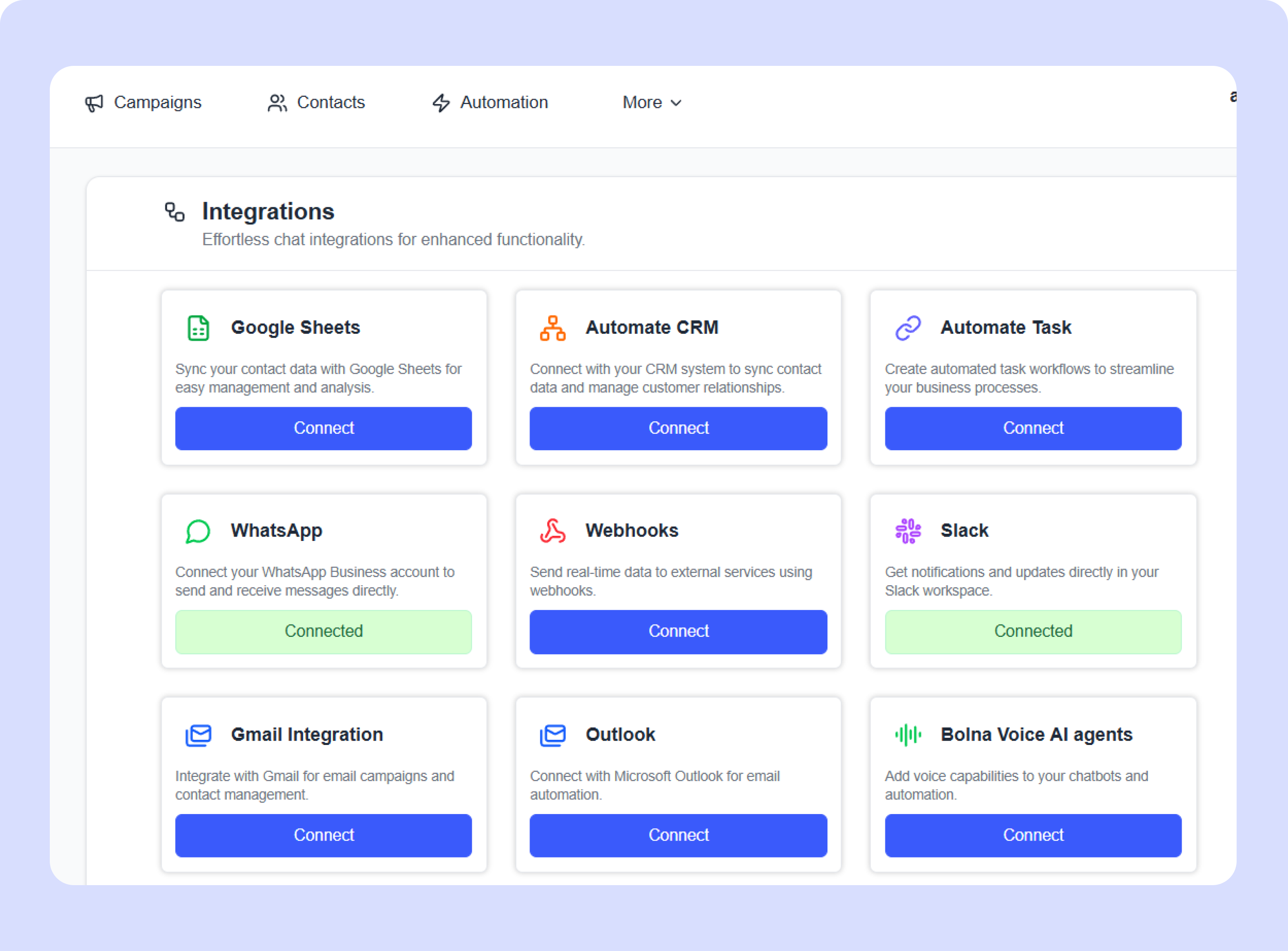 Integrations with Automate Apps and others