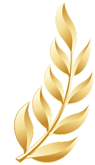 Right decorative leaf